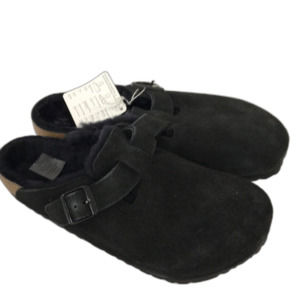 Birkenstock Boston Vl Shearling Black Womens  11 US